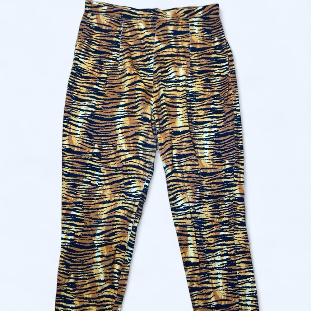 Pinup Tiger  print high waisted pants
